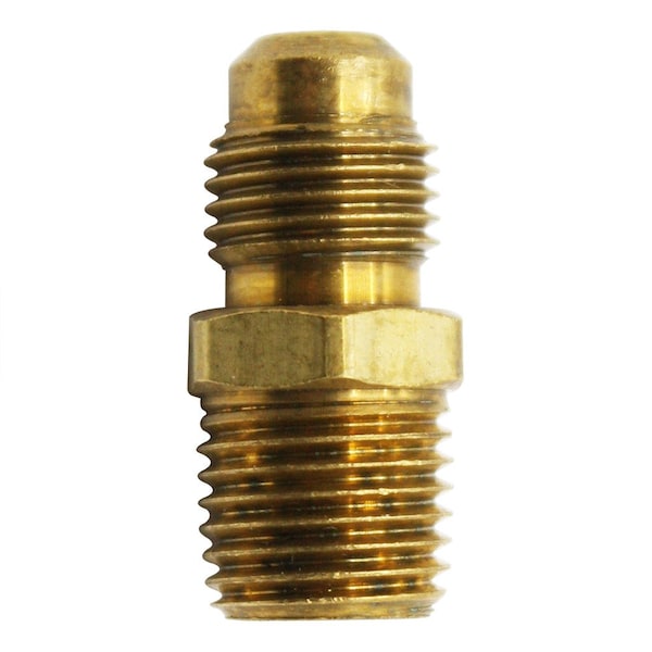 Thrifco Plumbing #48F 5/16 Inch Flare x 1/4 Inch MIP Brass Adapter 4401316 - main